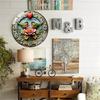 30cm Diameter Glass Wall Clock with Brushed Nickel Finish for Contemporary Decor