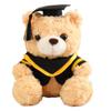 23/28cm Bachelor Bear Plush Toy Soft Bear Animal Doll Doctor Cap Graduation Bear Doll  Party Favors
