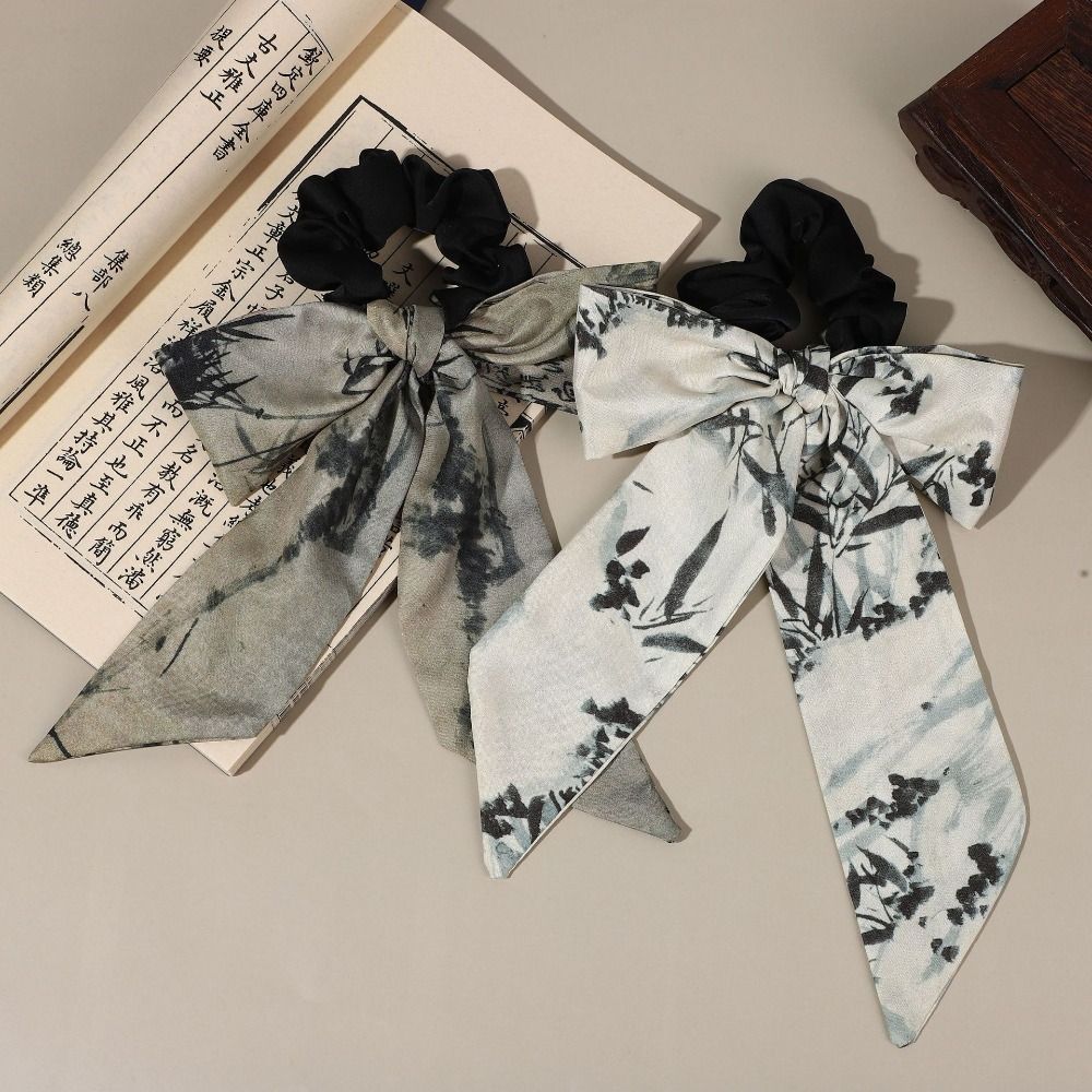 Резинка для волос в древнем стиле, веревка для волос, лента, древняя повязка для волос, элегантная резинка для волос с рисунком тушью, повязка на голову