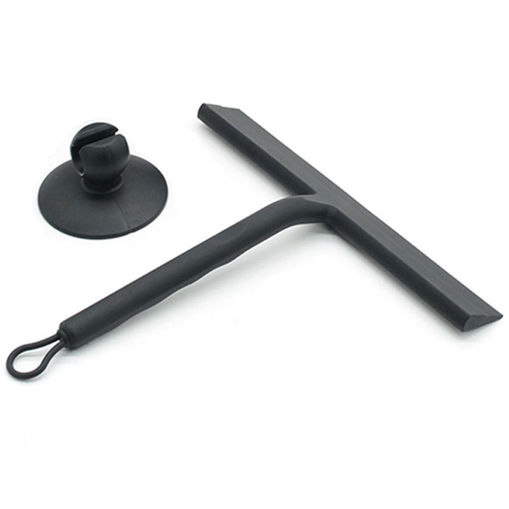 Силиконовый скребок для стекла с крючком для уборки ванной комнаты и окон