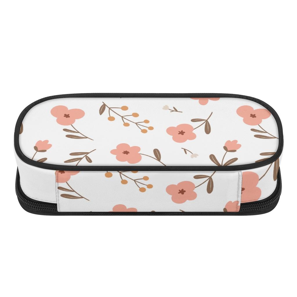 Pen Case 300D Polyester High Capacity Easy Open Zipper with Mesh Divider Pen Holders and Large Main Compartment for Everyday Study