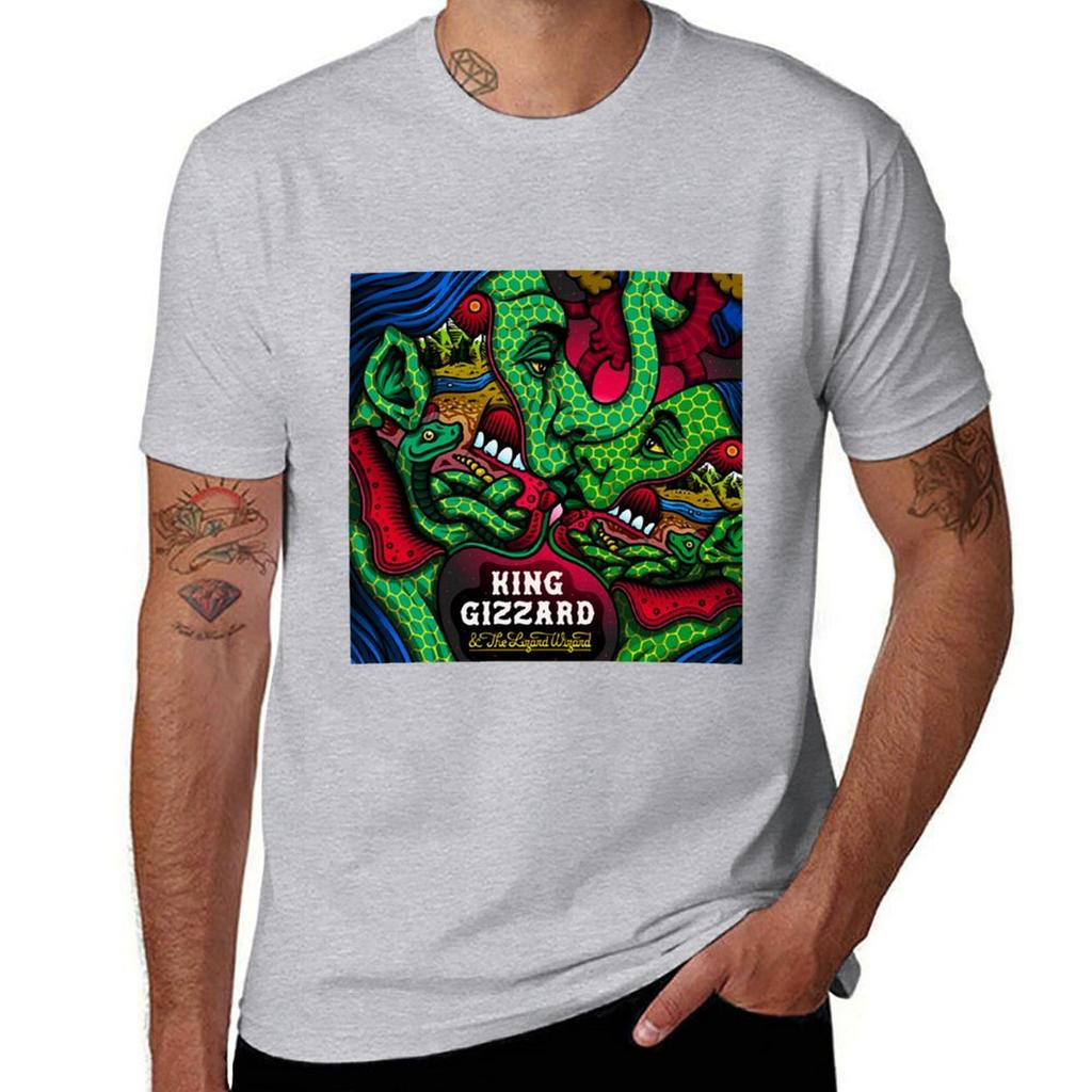 King Gizzard and the Lizard Wizard Арт Рисунок Футболка спортивные фанаты кавайная одежда однотонные черные футболки мужские