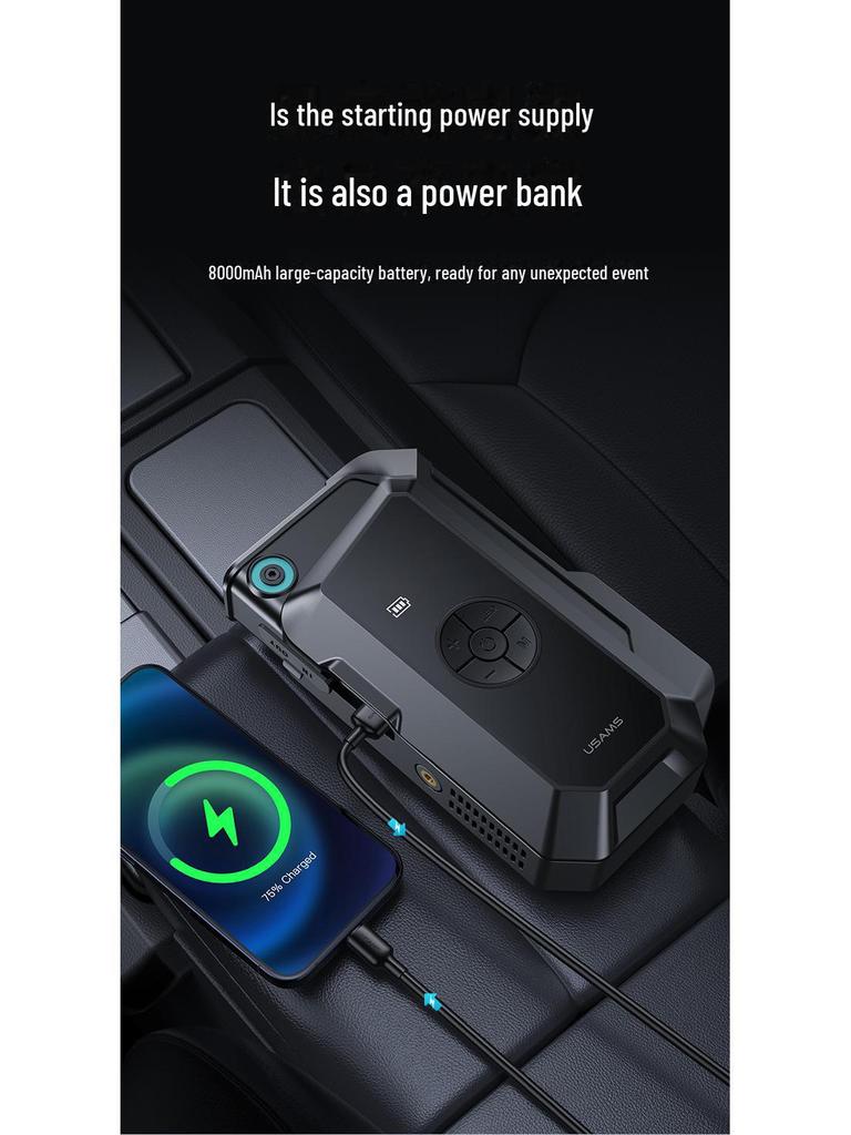 Youshengshi Портативный автомобильный стартер и насос-инфлятор 2-в-1