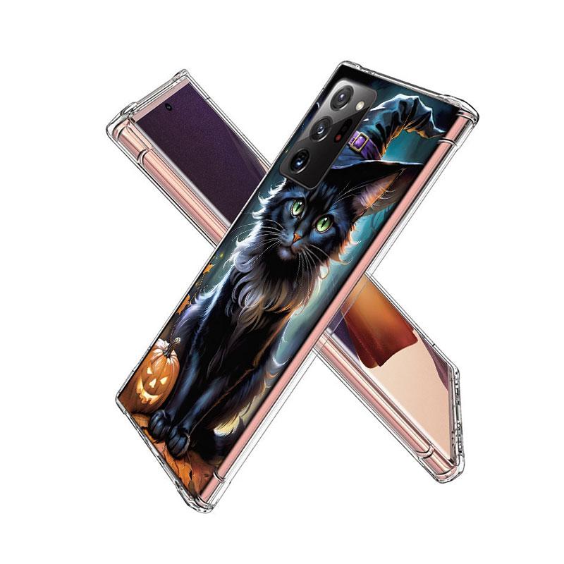 Halloween Magic Cat Phone Case for Samsung A55 A35 A25 A15 A07 A05S A16 A17 A26 A36 A37 A56 A57 Galaxy Note 20 10 A50S A71 A51 A