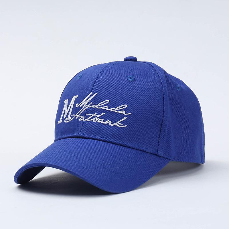 Hat Women's Baseball Cap Korean Style Versatile Trendy Sun Hat Hard Top Curved Brim Letters Embroidered Peaked Hat Men