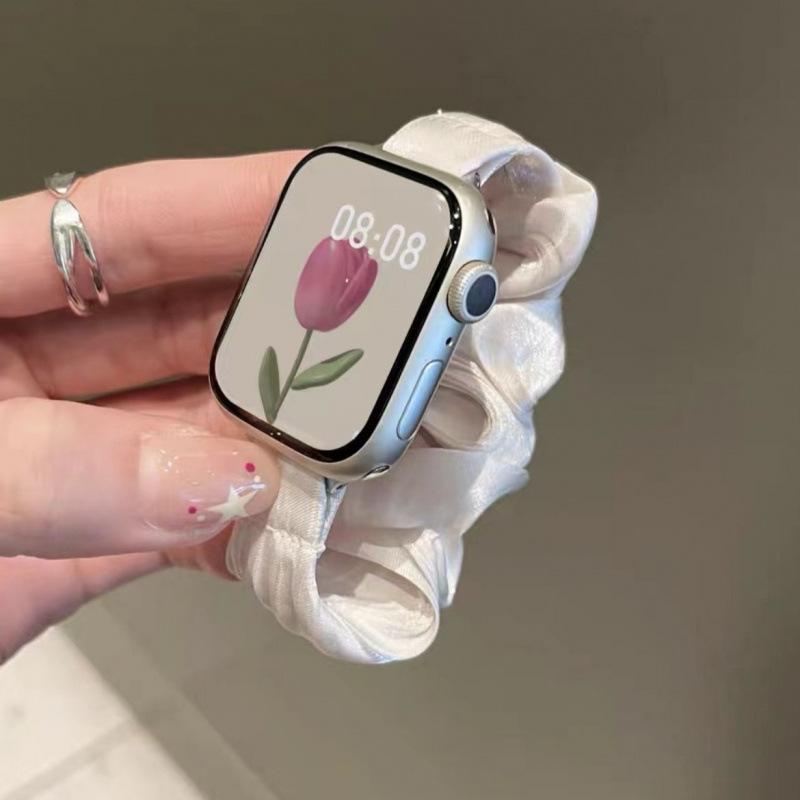 Для Apple Watch 8 9 10 Ремешок для Apple Watch iwatch 11 SE Чувство Французский Жемчужный Повязка-ремешок