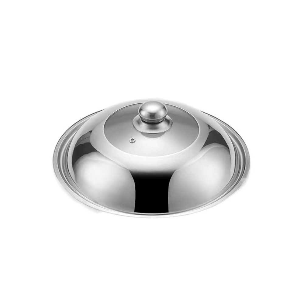 28/30/32/34/36/38CM Wok Cover Universal Frying Pan Lid Stainless Steel Visible Pot Lid Household
