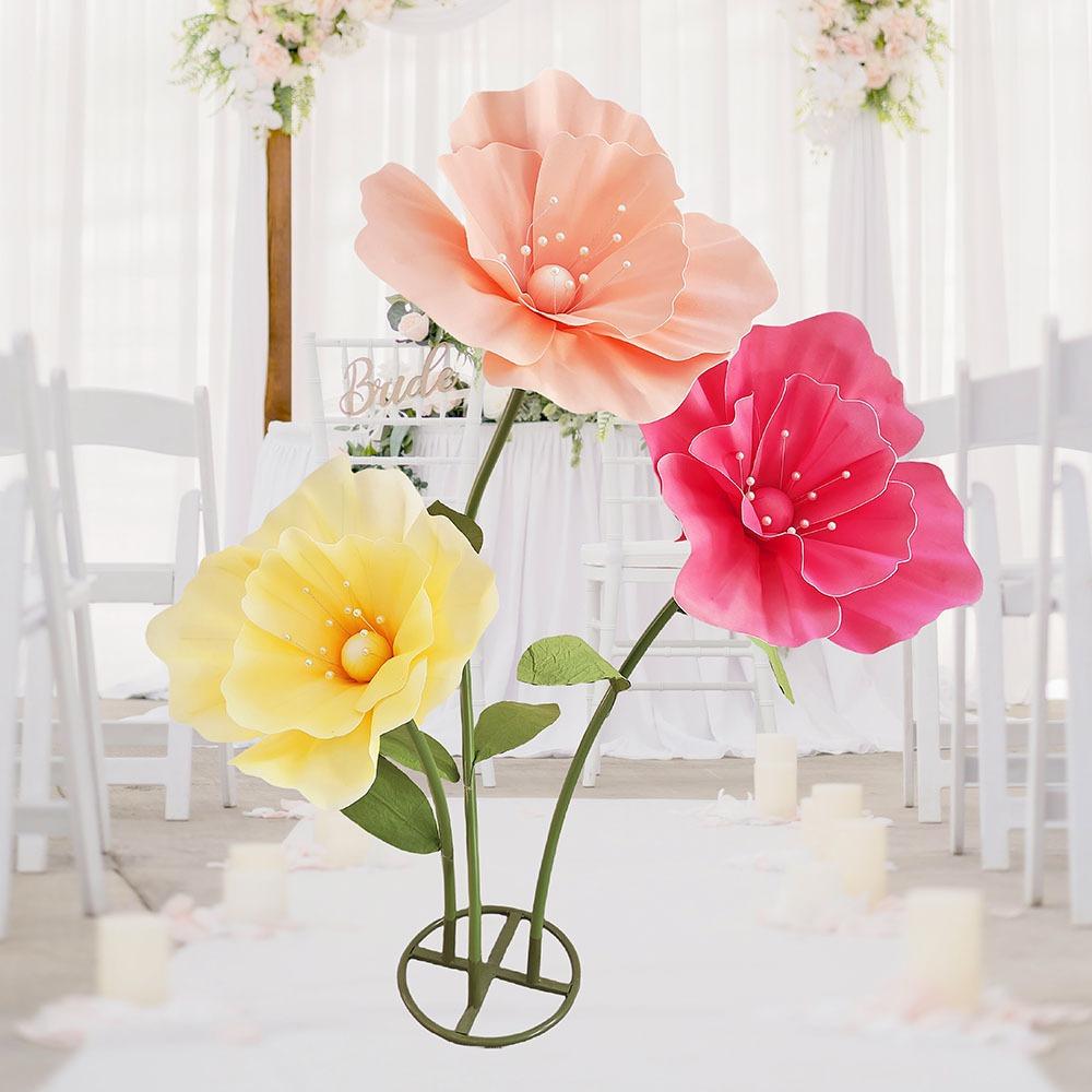 NEW 40cm Wedding Road Flower Giant Reusable Artificial Corn Poppy DIY Large Flower Party Supply