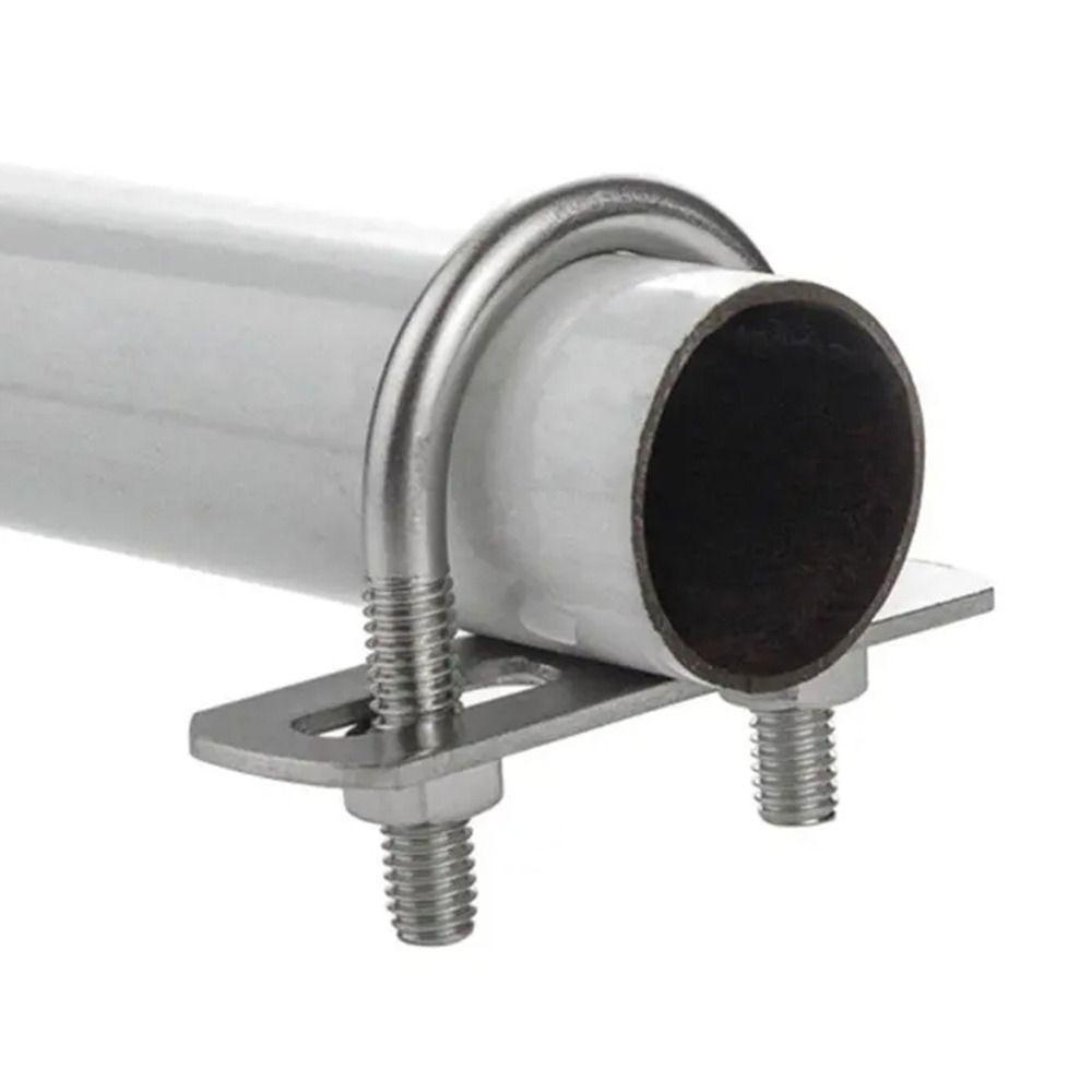 1Set Screws M6 Round Tube Clamp 304 Stainless Steel Right Angle U-bolt Round Bolt  for Round Tube