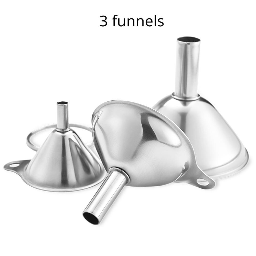 3 шт. кухонный бар для масла и жидкости из нержавеющей стали, воронка для вина, съемный конус, воронки с маленьким горлом для домашних кухонных принадлежностей