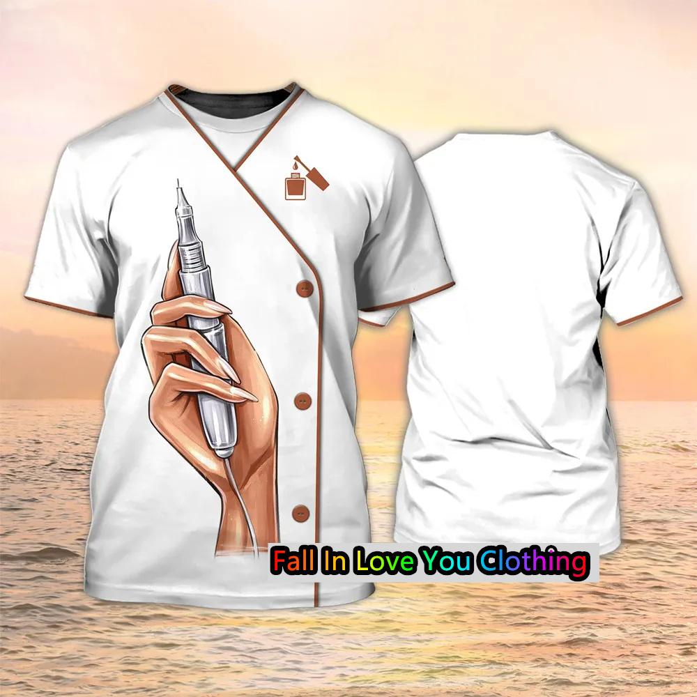 The Latest Summer Fashion Men Women's T-shirt Beautician Personalized Name 3d Printed T-shirt Neutral Casual TShirt Top Uniform