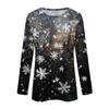 Рубашки с длинным рукавом для женщин Милые принты Футболки Блузки Повседневные Большие размеры Базовые топы Пуловеры Рождественские