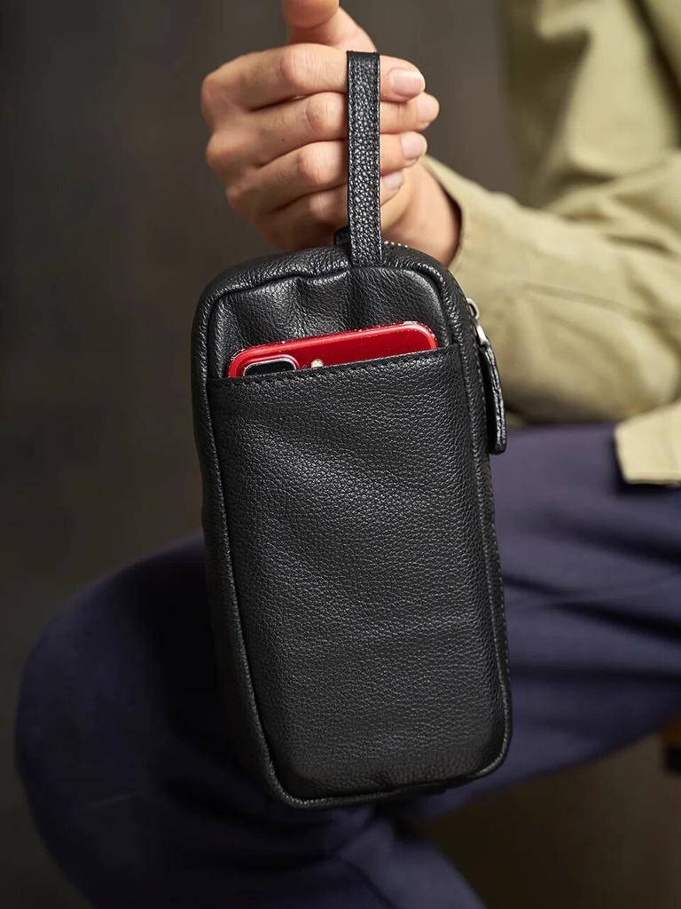 Мужской клатч из 100% натуральной кожи, женская сумка-тоут, сумка для мобильного телефона, кошелек для монет, маленькая сумка для хранения, длинный кошелек