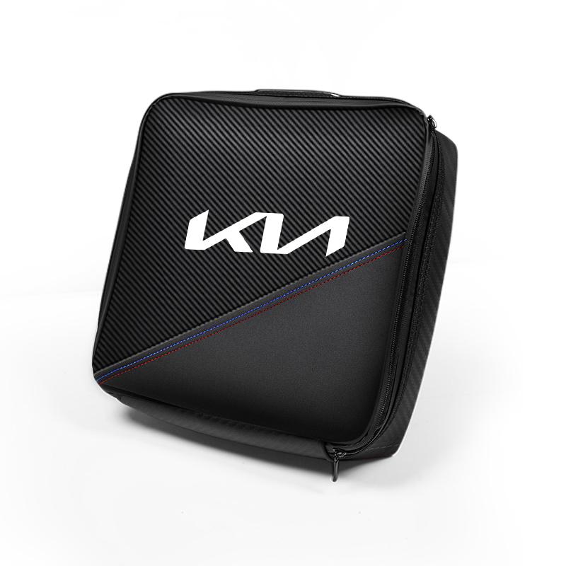Car Charging Gun Storage Bag Auto Trunk Organizer Handbag For KIA Sportage Seltos Sorento K3 K4 Soul Carnival EV6 EV9 Carnival