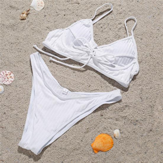 2 Pcs/Set Lady Bikini Solid Color Wire Sexy Comfortable Sumemr Bikini