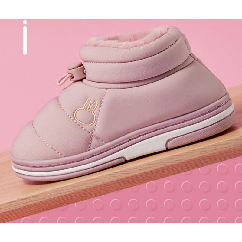 Детские хлопковые тапочки зимнего сезона, милые теплые домашние хлопковые тапочки для мальчиков и девочек, сумка для снега и детские зимние ботинки