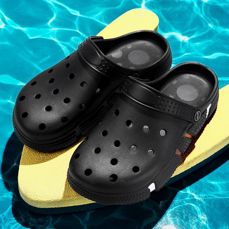 Summer Men Sandals Beach Slippers Fashion Outdoor Slippers Casual Beach Water Sports Shoes Breathable Hollow Flip Flops Cheap Male Aqua Sneaker