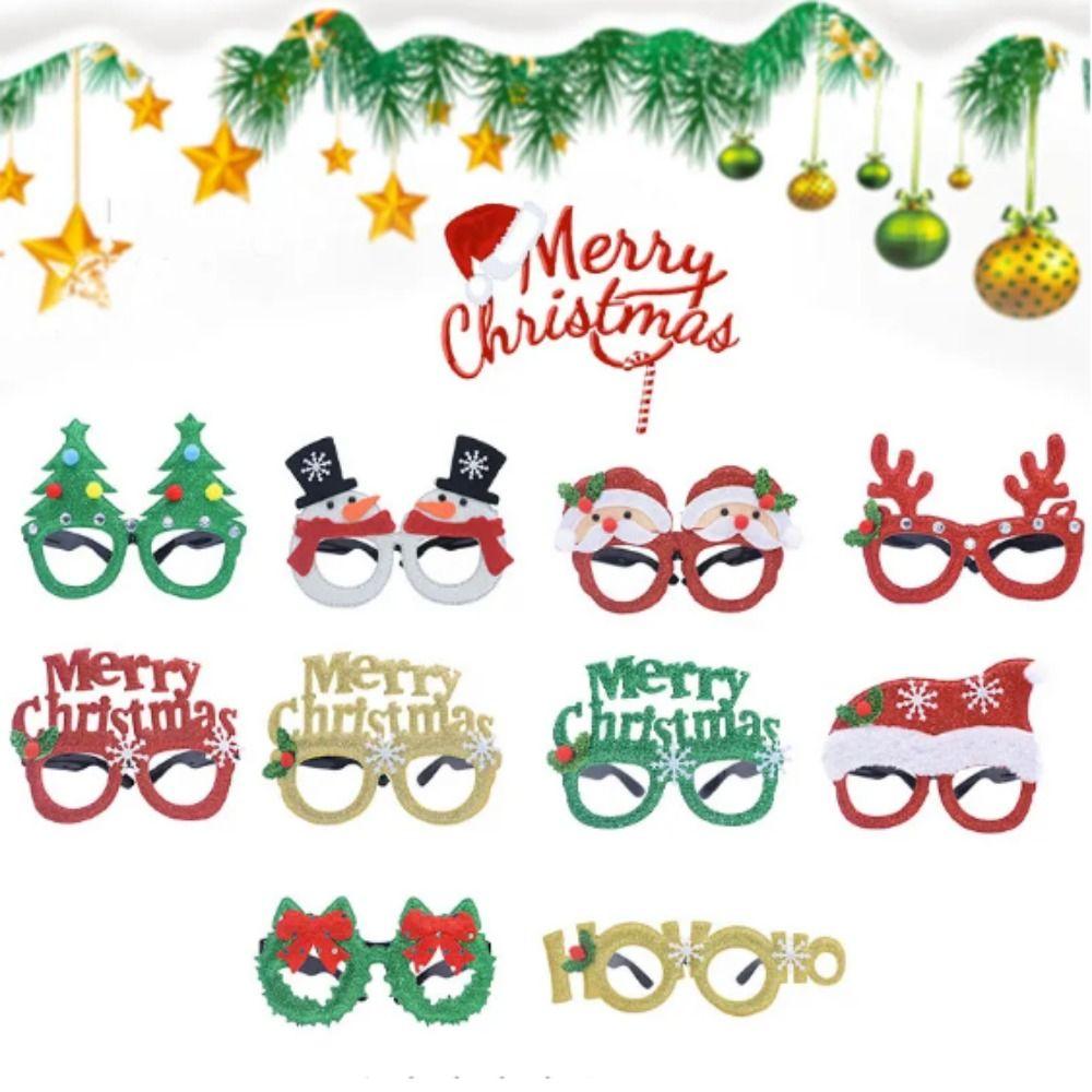 Декоративные очки Санта-Снеговика, Санта-Клаус/Снеговик/Рождественская елка, очки с рогом оленя, реквизит для фотосессии