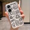 Прозрачный чехол для телефона Poco C65 Redmi Note 15 Pro+ Plus 14C Чехол Мультяшные Цветы Мягкий ТПУ Ударопрочный Funda Сумки Сердце Прозрачный