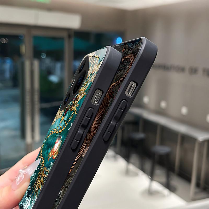 Для Huawei Pura 70 Pro Plus P60 P40 Lite Pro Nova 7i 6 SE Закаленное Стекло Чехол для Телефона Защита Крутой Дракон Тигр Жесткая Задняя Крышка