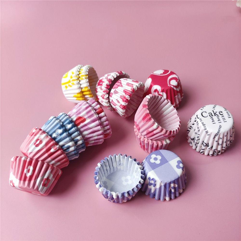 1000 шт. Жиронепроницаемая бумага Формочки для выпечки маффинов Одноразовые обертки для кексов Модные вкладыши для маффинов