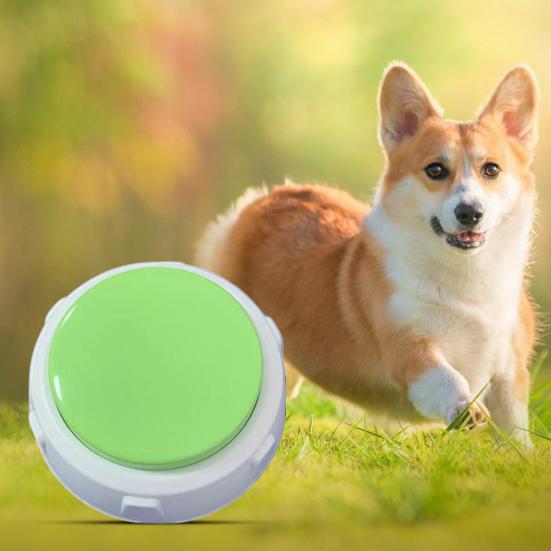 Кнопка записи Легко дрессируйте своего питомца Общение Дрессировочный зуммер для питомцев Собаки Кошки Щенки 30 секунд записи и воспроизведения Говорящая кнопка Смешная