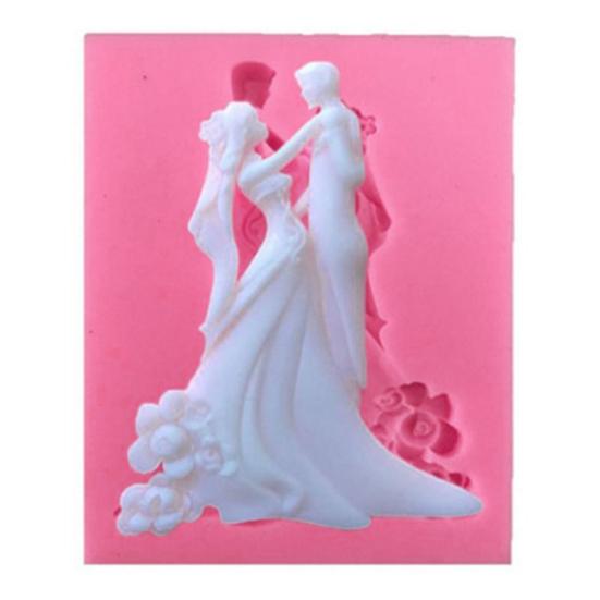 Wedding Groom Cake Mold and Bride Silicone Baking Fondant Sugarcraft Decor Tool