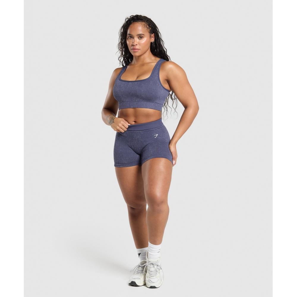 Gymshark Спортивный бюстгальтер Adapt Fleck, утяжеленный, фиолетовый, металлический, фиолетовый B9a7h Pb8x