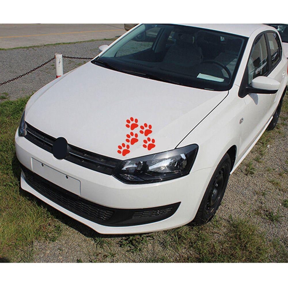 4 шт. наклейка на автомобиль смешная милая собачья лапка наклейка отпечатки лапок наклейки с животными виниловые наклейки на мотоцикл авто украшения наклейка