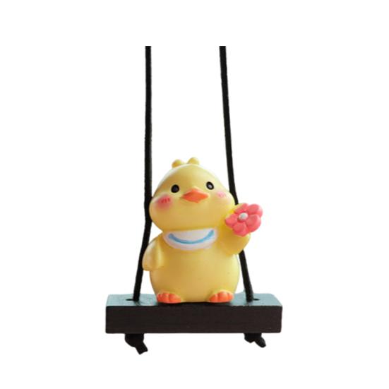 Подвеска для зеркала заднего вида, пара уток, подвесное украшение, легко повесить, очаровательный внешний вид, подвесное украшение для салона автомобиля