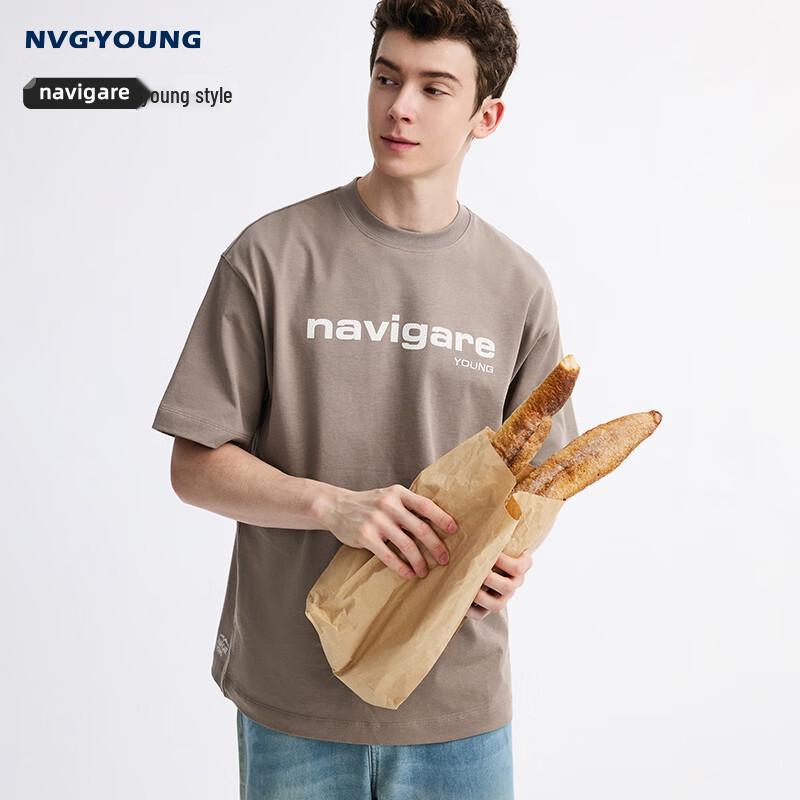 Navigare Мужская летняя футболка свободного кроя с коротким рукавом