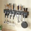 Odevmensy 1 Set Utensils Holder Wall-mounted Strong Load-bearing Stainless Steel Neatly Organized Cutter Storage Holder for Home
