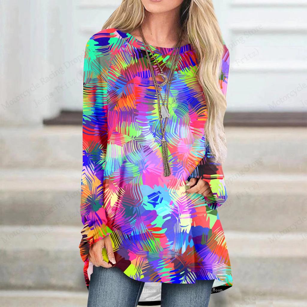 Новая женская футболка с забавным рисунком ананаса, 3D-принт, женская мода, повседневная, с круглым вырезом, с длинным рукавом, футболки, женская одежда