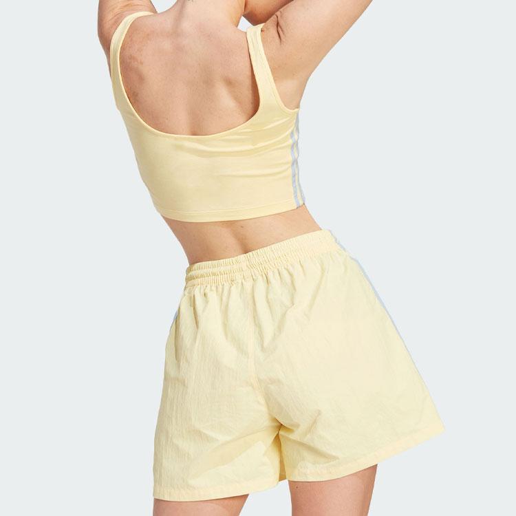 adidas Оригиналы КРОП-ТОП Топы Женские Желтый Прямой крой IT8157