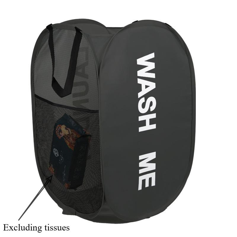 Складная корзина для белья с ручкой - Складная корзина для белья из сетчатой ткани, экономящая место, подходит для ванных комнат, Корзины для белья