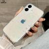 Лазерный Чехол-Сердечко Прозрачный Для iPhone 17 Air 16 Plus 15 14 13 11 12 Pro Max Mini X XS XR 7 8 Градиентный Аврора Прозрачный Чехол