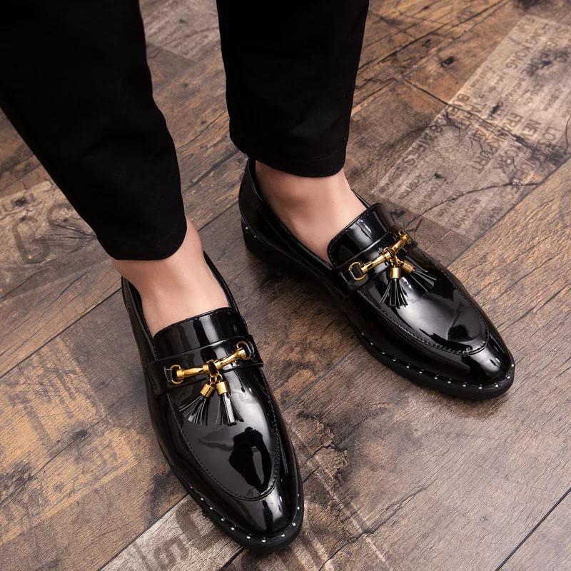 Fashion Men Tassel Loafers Mens Loafers Leather Man Shoes Leather Tassel Mocassin Homme Calzado Hombre Zapatos De Hombre Men Shoes