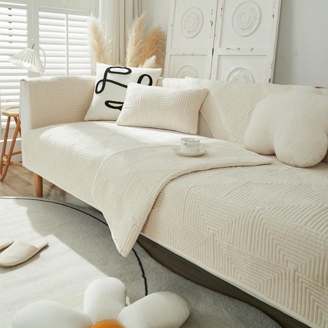 Однотонные чехлы для диванов, утолщенные полотенца из синели, чехлы для диванов в гостиную, накладки на эркерные окна, чехлы для диванов в форме буквы L, домашний декор