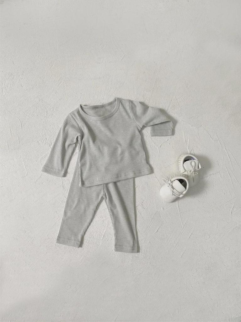 Осенний детский пижамный комплект: Эластичный, удобный, грубый пит-стиль для мальчиков и девочек