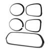 5pcs Gloss Black Headlight Taillight Grille Surround Cover Trims Replacement for Mini F55 F56 F57 One Cooper S JCW 2014+