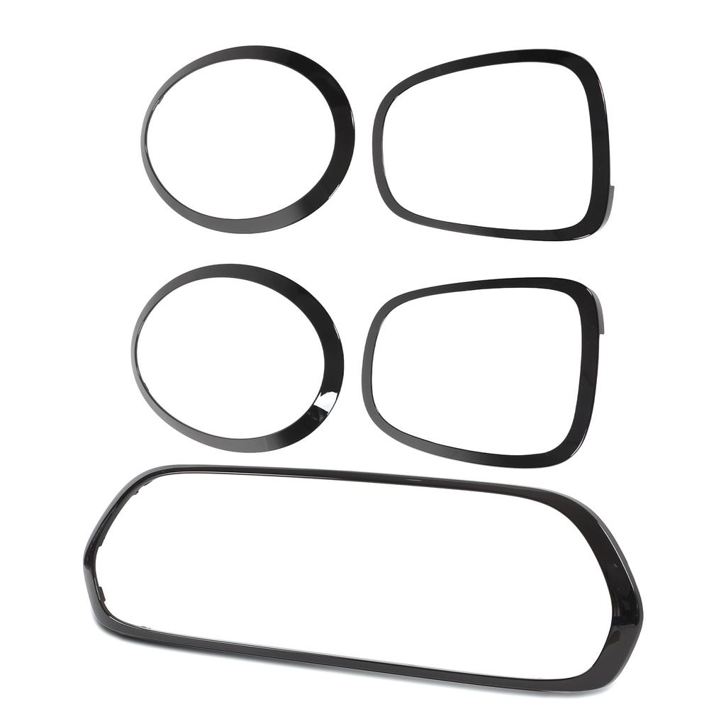 5pcs Gloss Black Headlight Taillight Grille Surround Cover Trims Replacement for Mini F55 F56 F57 One Cooper S JCW 2014+