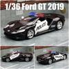 Police Car Series Volkswagen Mercedes Benz Dodge Lamborghini McLaren Ford Chevrolet Corvette Diecasts & Toy Vehicles RMZ City 1:36 Alloy Model