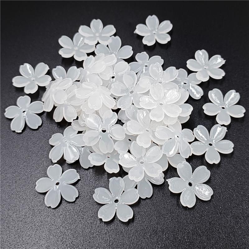 Accessories Receptacle 5 Petals Flower Jelly Color 20pcs DIY Handmade Material Jewelry Fashion Hair Accessories Making Jewelry Accessory