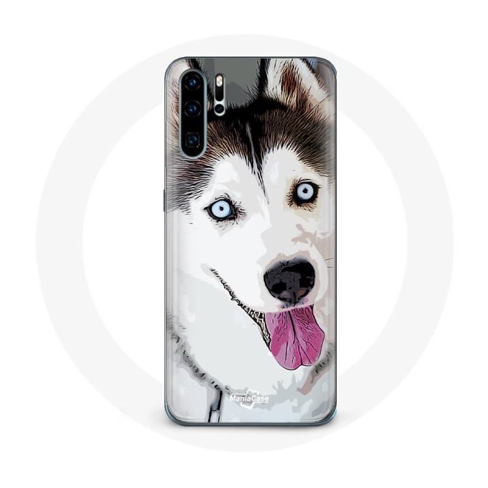 Coque - Husky - Huawei P30 - Souple - Protection - Blanc de Sibérie