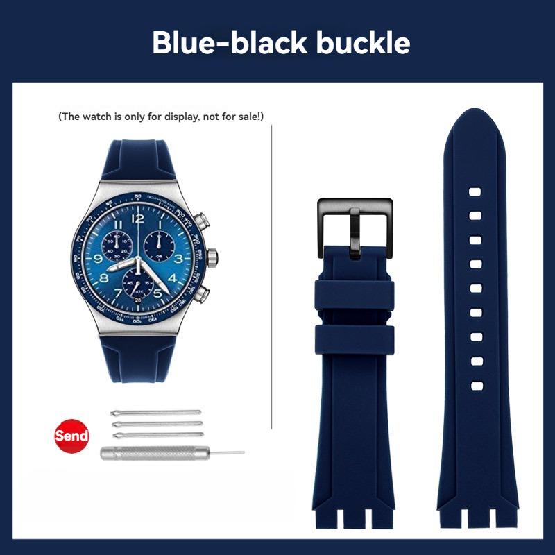 Силиконовый ремешок для Swatch YVS423 419 413 406 400 YCS564G Вогнутый и выпуклый браслет Резиновый ремешок для мужских и женских часов 19 мм 21 мм