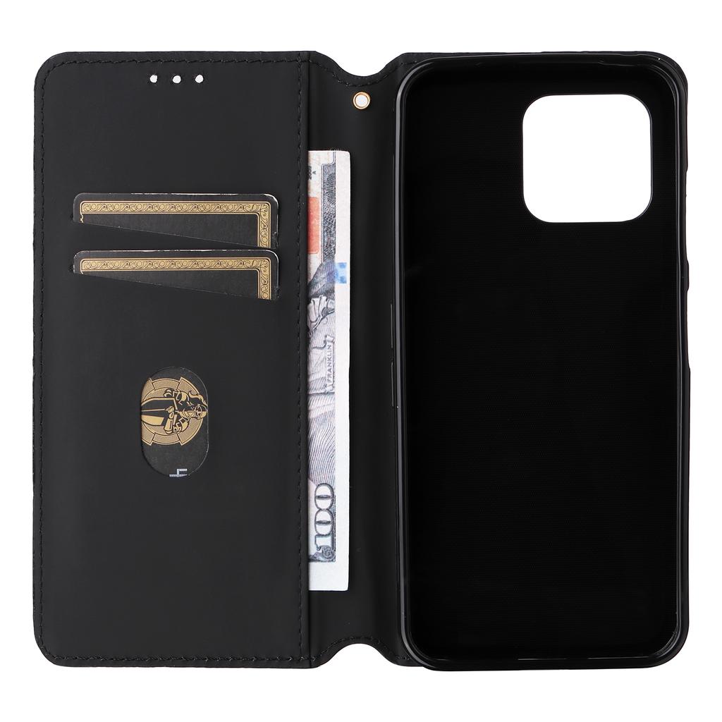 For Fairphone 6 Case Wallet Rhombus Imprinted Leather Phone Cover