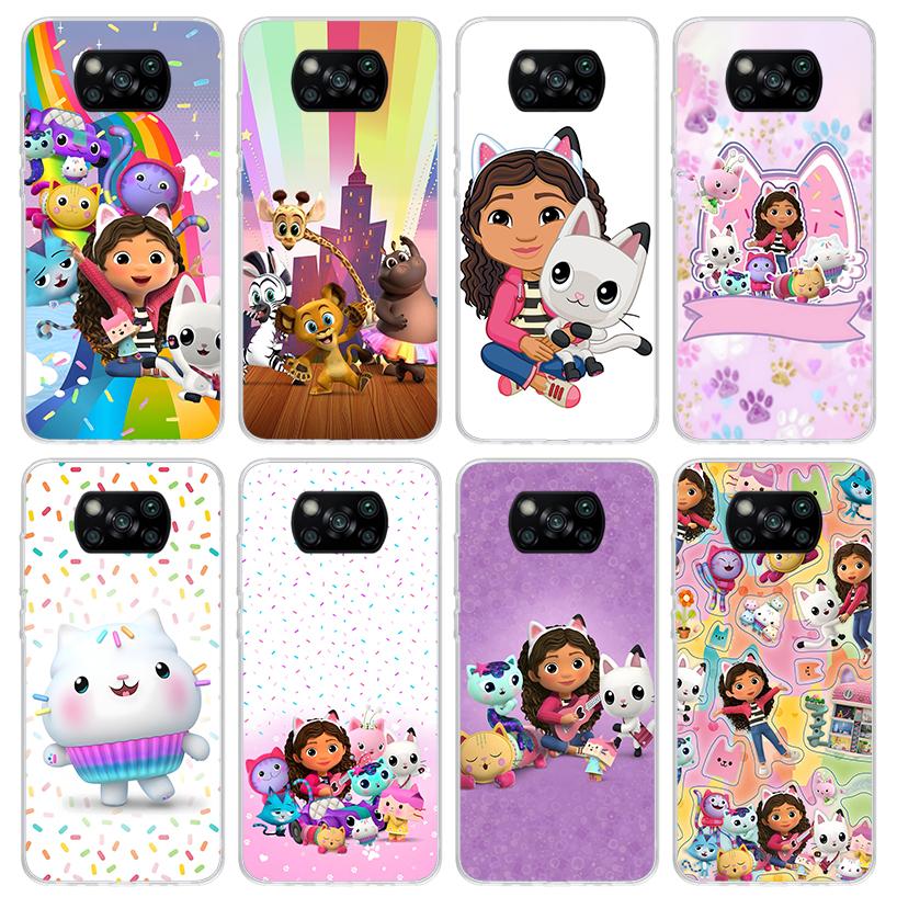 Cartoon Gabbys Dollhouse Phone Case For Xiaomi Poco X7 X6 X5 Pro F7 Ultra Redmi 15C 15 13 13C 12 12C 10 10A 10C 9 9A 9C 9T Shell