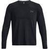 Under Armour Solid Color Crew Neck Pullover Straight Long Sleeve T-Shirt Men Tops Black 1375693-001