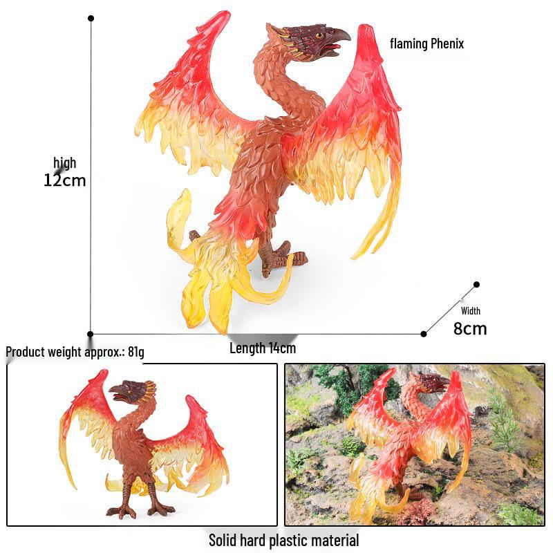 Dinosaur & Dragon Plastic Toy Set: Mythical Animal Figures for Kids
