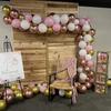 Kit de Ballons - Chrome Or Rose - Ballons Rose et Blanc - 139 Combinaisons - Décoration Fête - Anniversaire